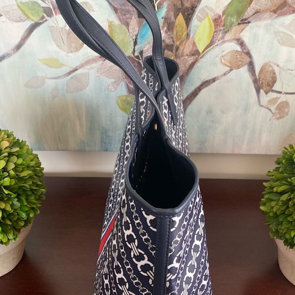 TORY BURCH 💙NAVY💙 GEMINI LINK TOTE BAG 🌟EUC🌟 - Picture 11 of 17